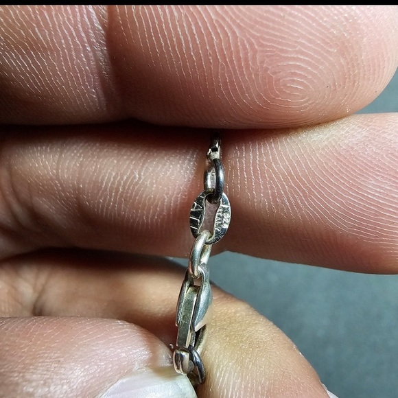 Sterling Silver 925 Ladies Beaded Drape Style Statement Necklace 15in Box Chain - Picture 4 of 5